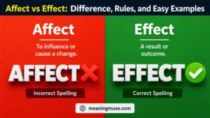 Affect vs Effect: Difference, Rules, and Easy Examples