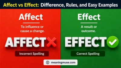 Affect vs Effect: Difference, Rules, and Easy Examples