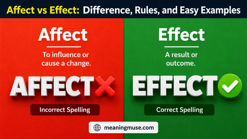 Affect vs Effect: Difference, Rules, and Easy Examples