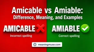 Amicable vs Amiable: Difference, Meaning, and Examples