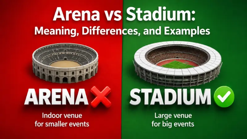 Arena vs Stadium: Meaning, Differences, and Examples
