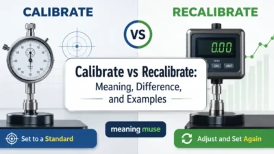 Calibrate vs Recalibrate: Meaning, Difference, and Examples