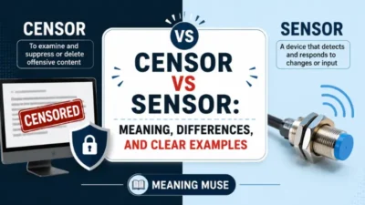 Censor vs Sensor: Meaning, Differences, and Clear Examples