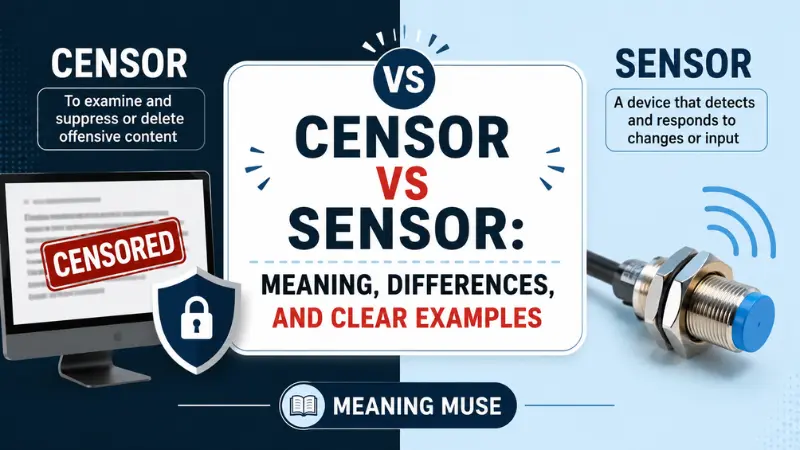 Censor vs Sensor: Meaning, Differences, and Clear Examples