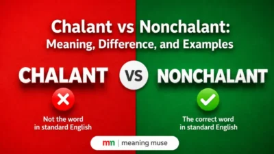 Chalant vs Nonchalant: Meaning, Difference, and Examples