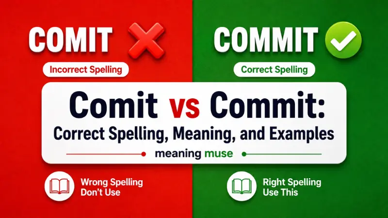 Comit vs Commit: Correct Spelling, Meaning, and Examples