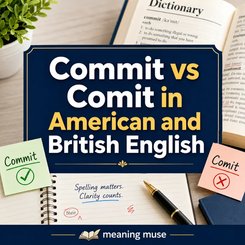 Commit vs Comit in American and British English
