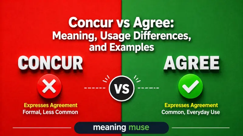 Concur vs Agree: Meaning, Usage Differences, and Examples