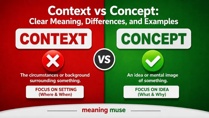 Context vs Concept: Clear Meaning, Differences, and Examples
