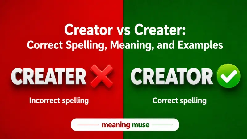 Creator vs Creater: Correct Spelling, Meaning, and Examples