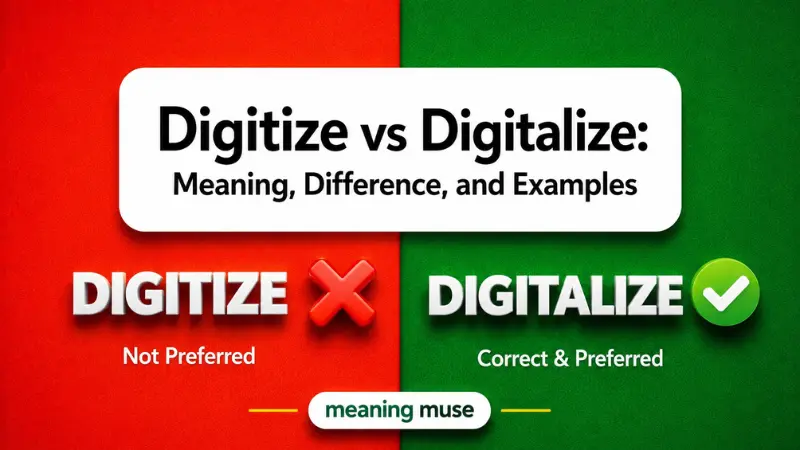 Digitize vs Digitalize: Meaning, Difference, and Examples