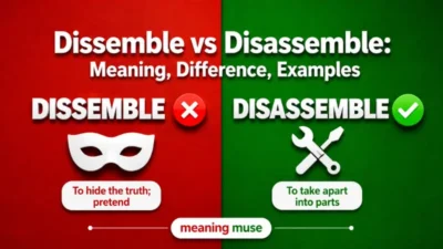 Dissemble vs Disassemble: Meaning, Difference, Examples