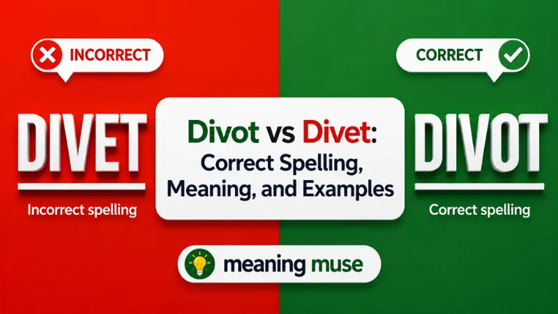 Divot vs Divet: Correct Spelling, Meaning, and Examples