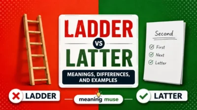 Ladder vs Latter: Meanings, Differences, and Examples