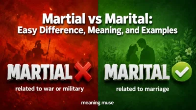 Martial vs Marital: Easy Difference, Meaning, and Examples