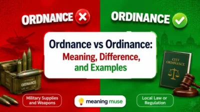 Ordnance vs Ordinance: Meaning, Difference, and Examples