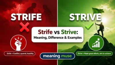 Strife vs Strive: Meaning, Difference & Examples