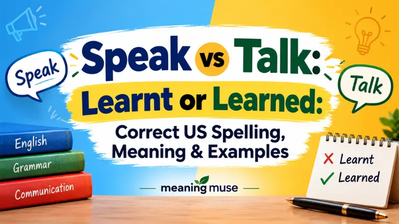 Learnt or Learned: Correct US Spelling, Meaning & Examples